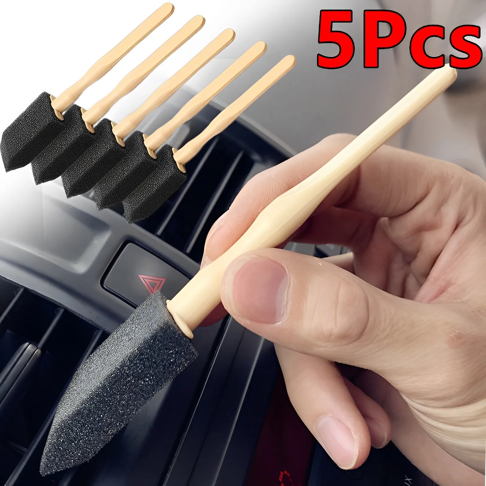5Pcs Car Air Outlet Sponge Bru - Dirt Brush Interior ulasan dan harga