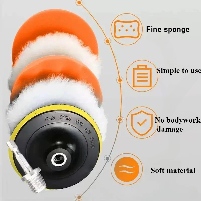 6pcs/8pcs/set Car Polishing Sp - Polish Pad Set Buffer ulasan dan harga