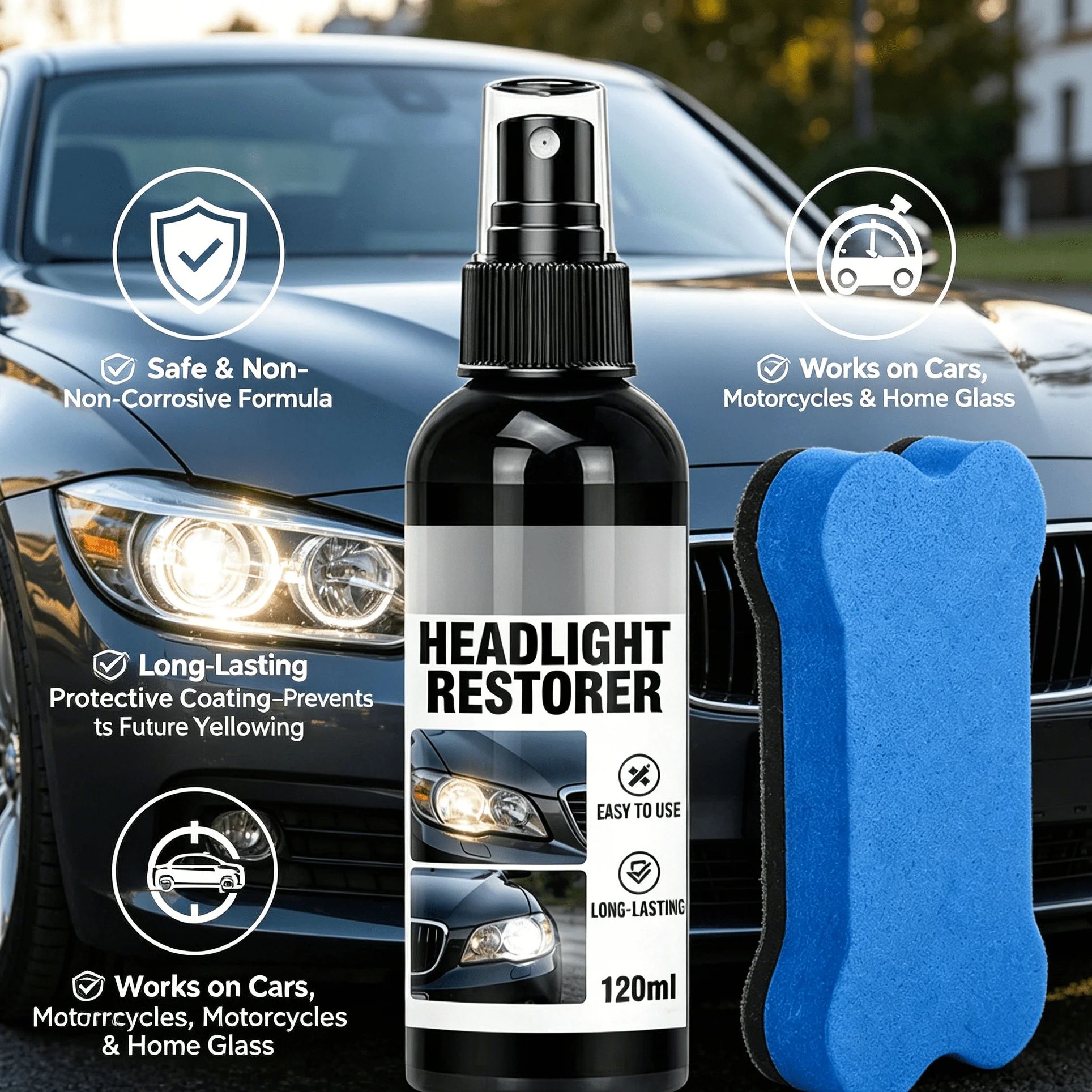 120ml Black Shine Plastic Rest - Trim Restorer Plastic ulasan dan harga