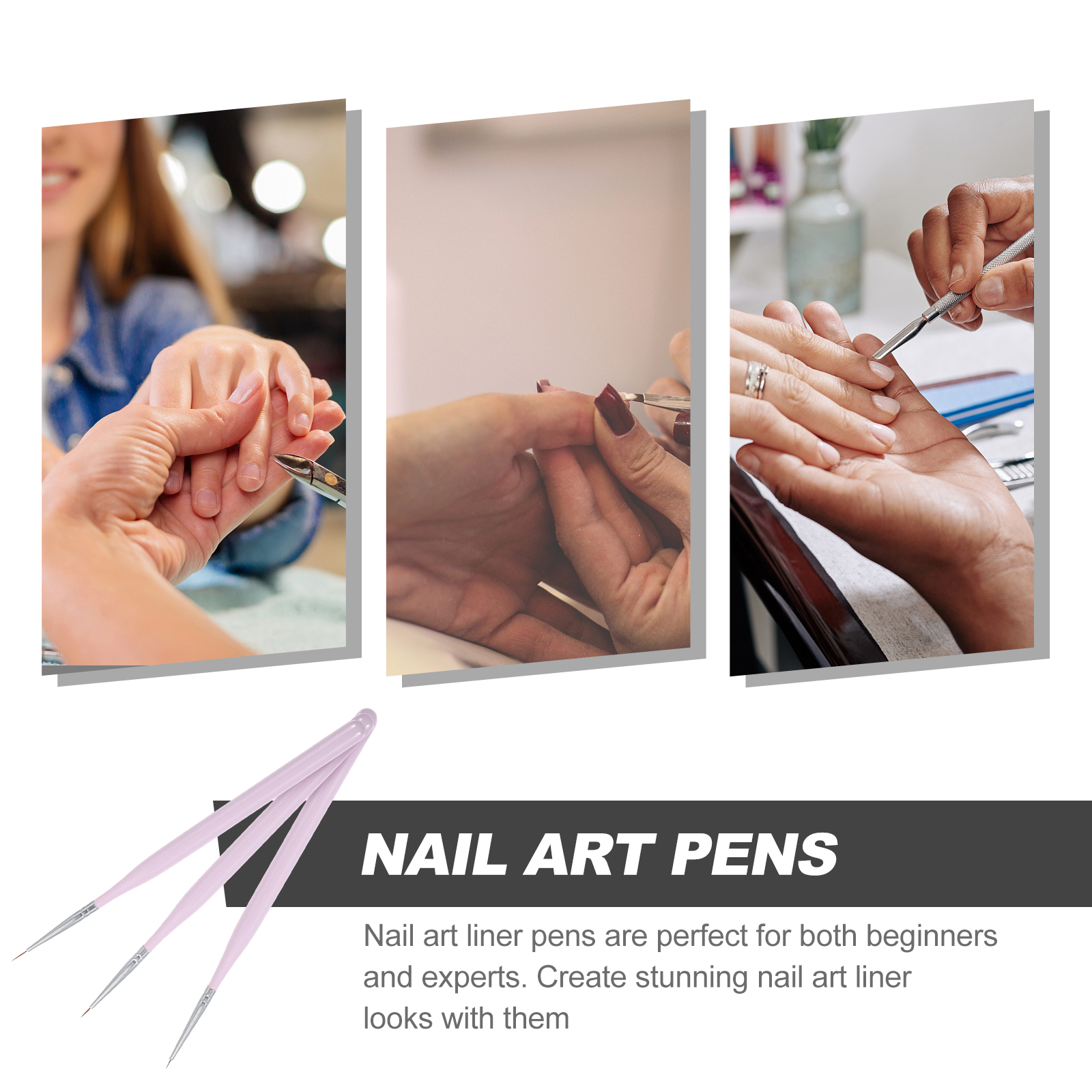 3Pcs Nail Art Brush Set Fine T - Detailing Brush Set ulasan dan harga