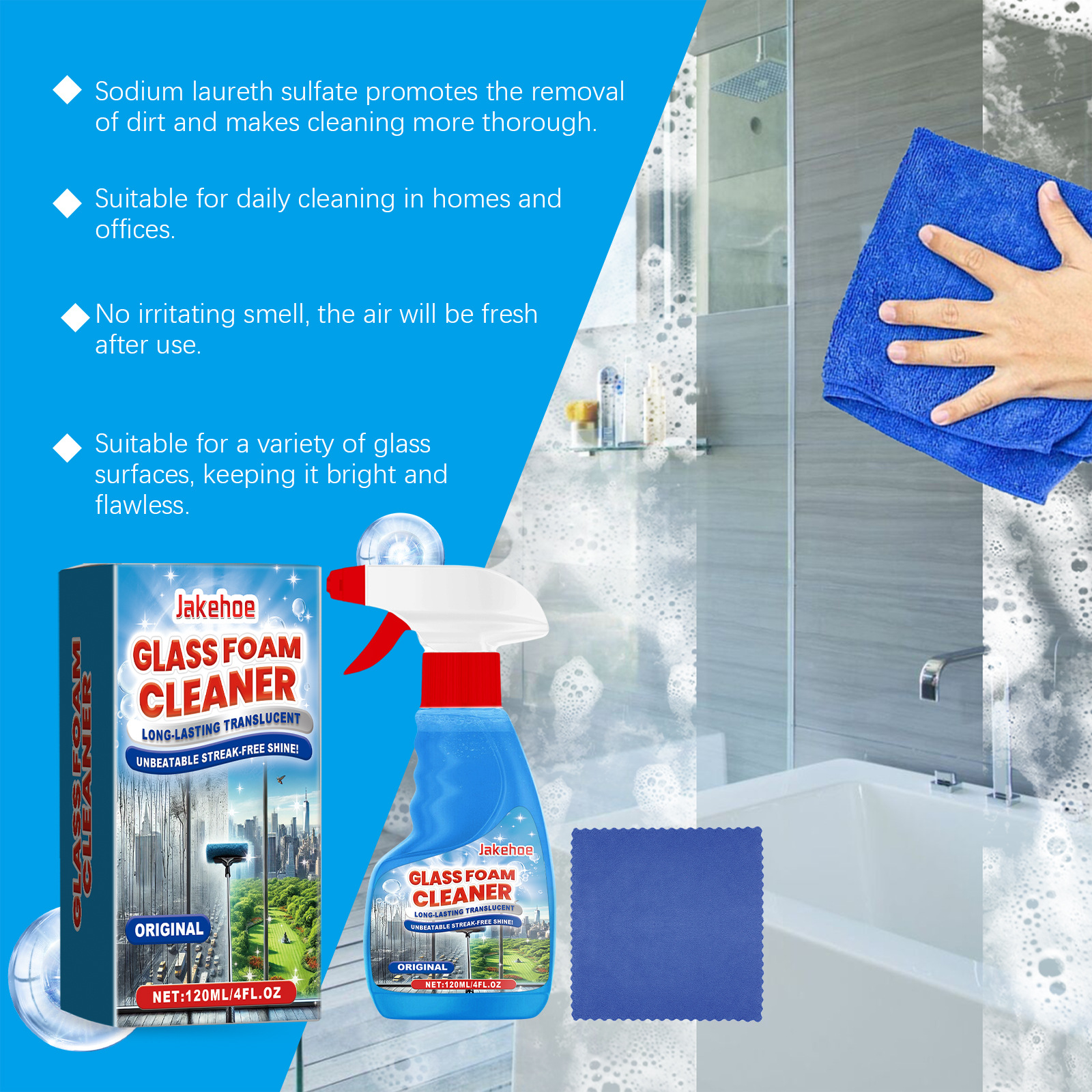 Foaming Glass Cleaner Spray St - Glass Cleaner Streak ulasan dan harga