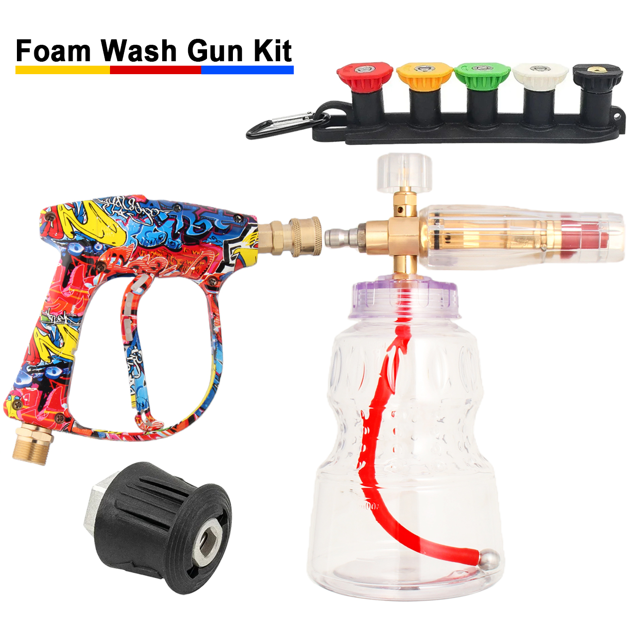 Vibrant Painted Spray Gun + Al - Foam Cannon Car Wash ulasan dan harga