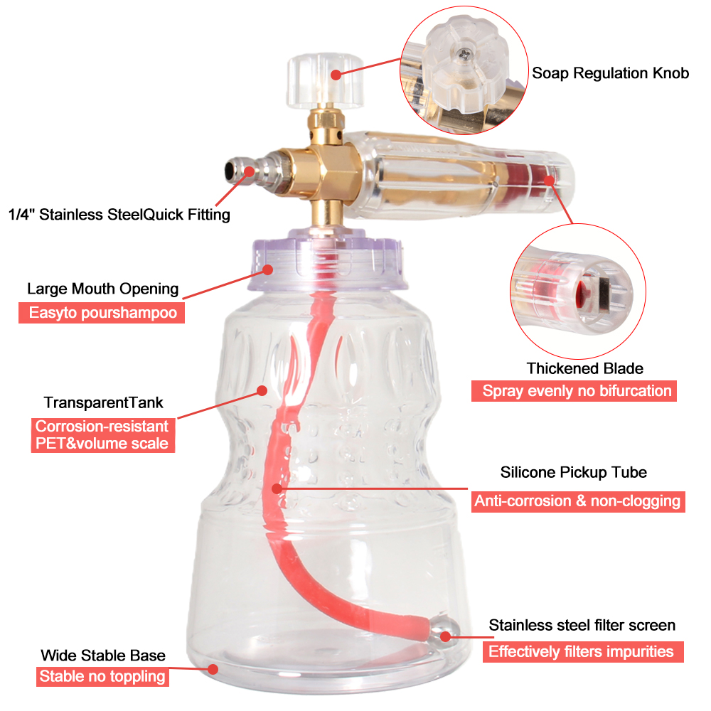 Vibrant Painted Spray Gun + Al - Foam Cannon Car Wash ulasan dan harga