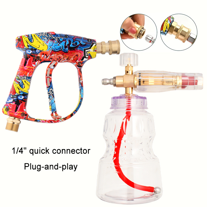 Vibrant Painted Spray Gun + Al - Foam Cannon Car Wash ulasan dan harga