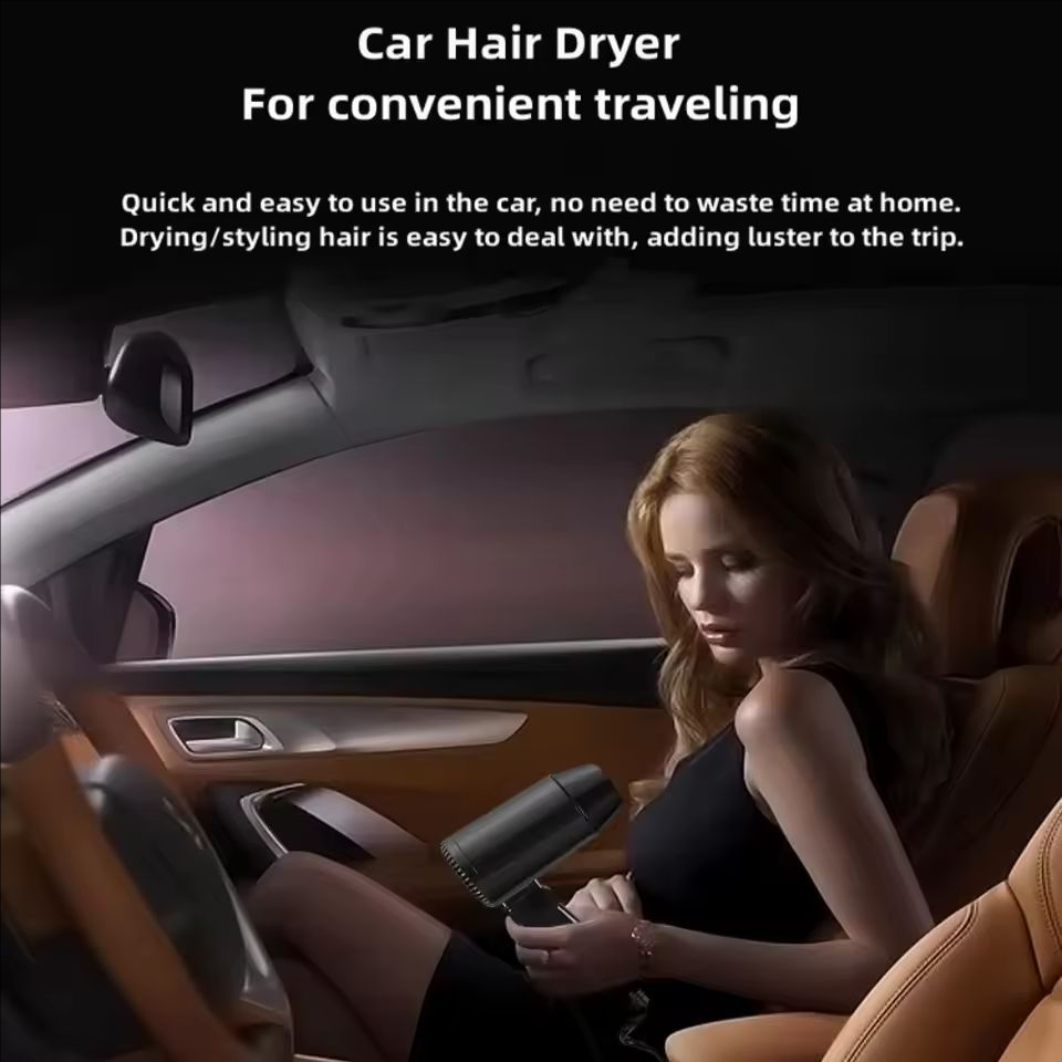 Portable 12V Folding Car Hair  - Dryer Car Blower ulasan dan harga