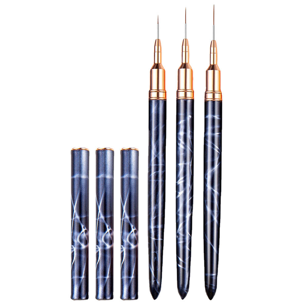 3Pcs Nail Art Brush Set Profes - Detailing Brush Set ulasan dan harga