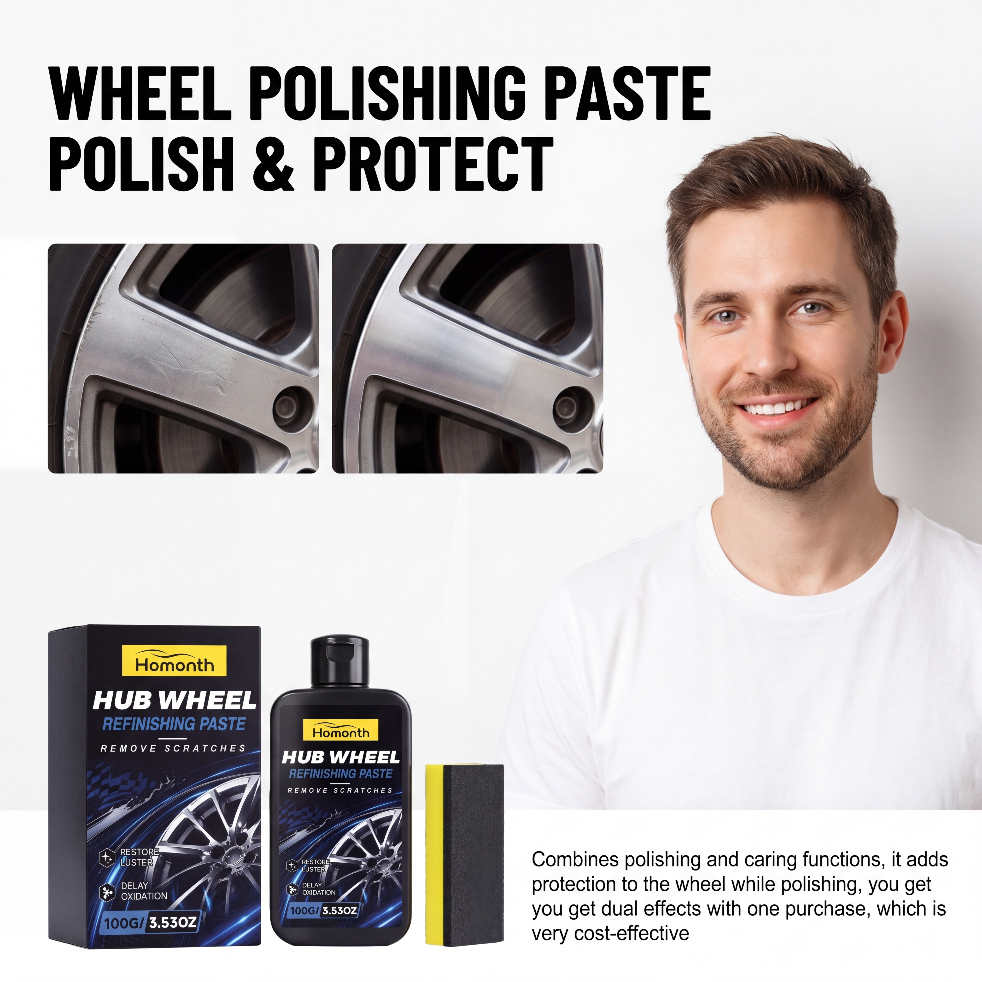 Wheel Polish Paste Scratch Rem - Wheel Cleaner Alloy ulasan dan harga