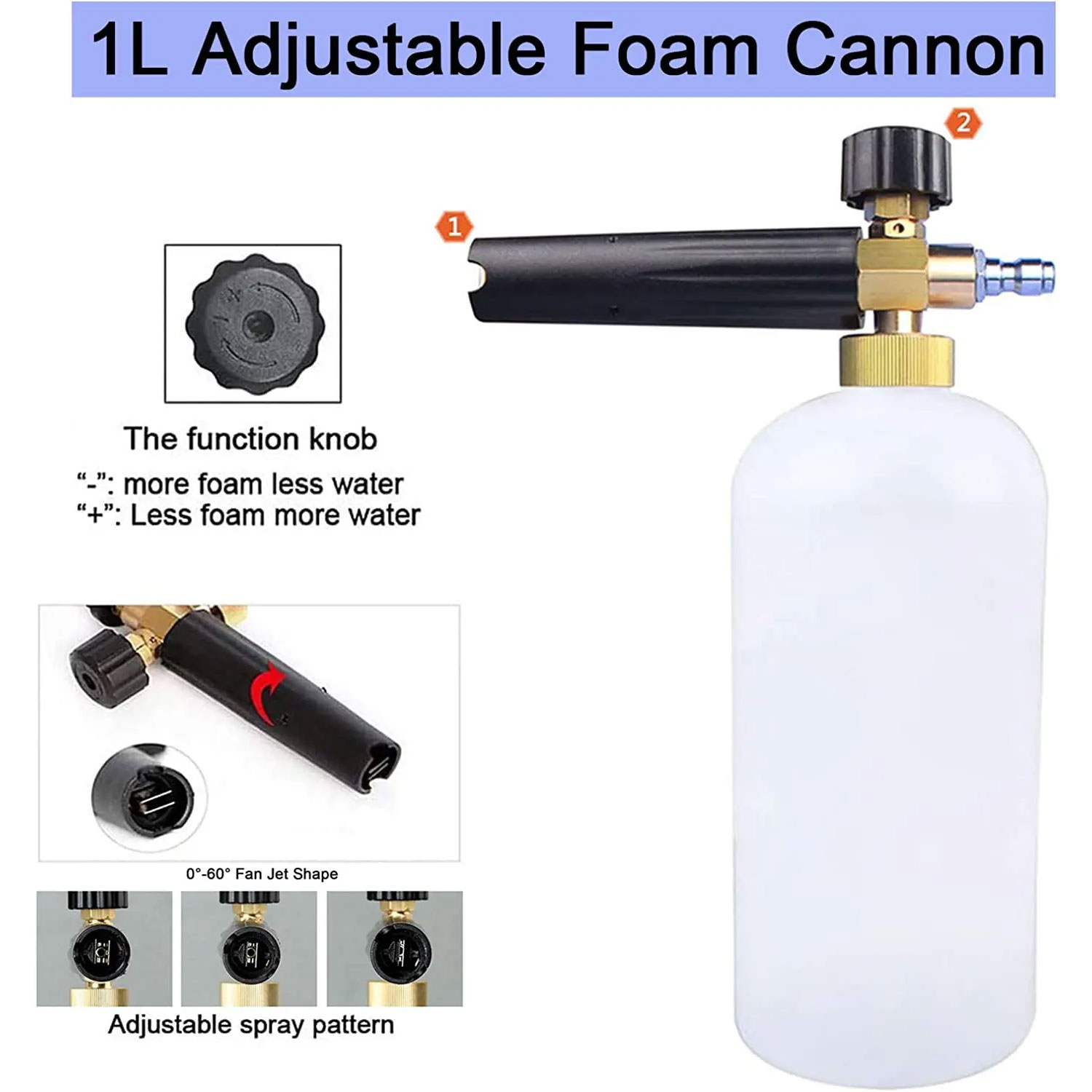 Snow Foam Cannon with 1/4 Inch - Foam Cannon Car Wash ulasan dan harga