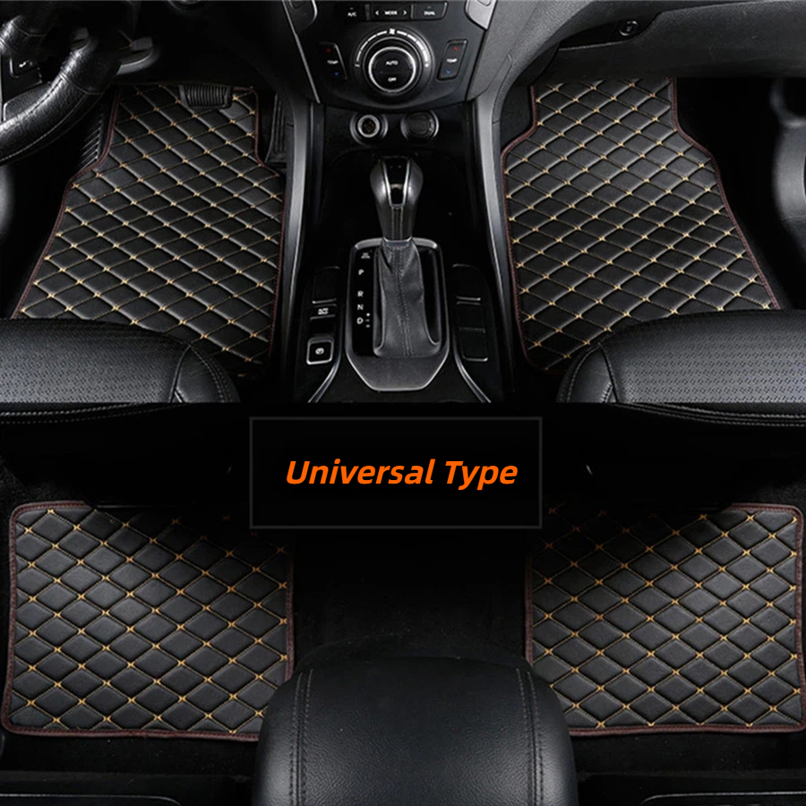 4pcs PU Leather Black Car Floo - Leather Cleaner Interior ulasan dan harga