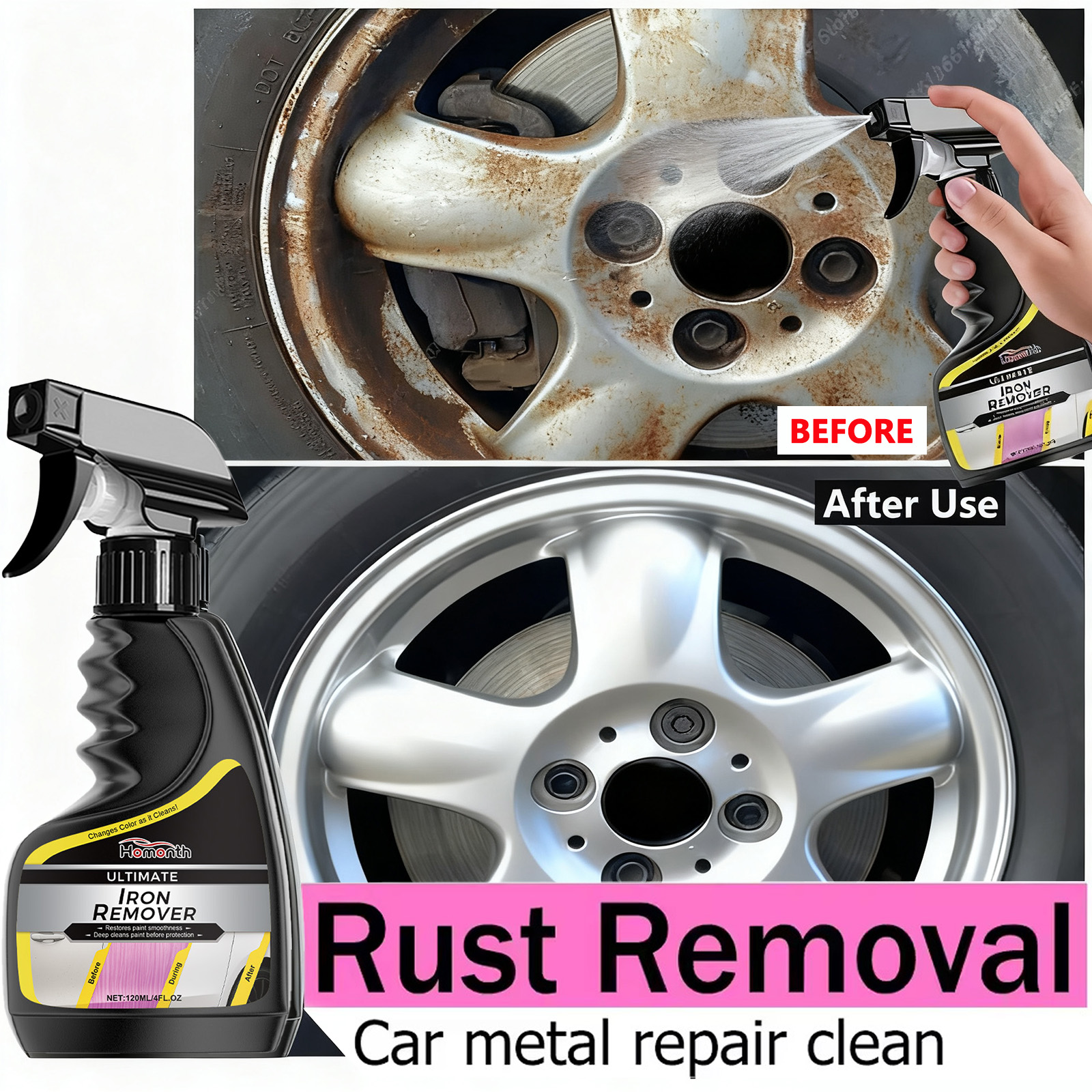 Car Wheel Cleaner Rust Remover - Wheel Cleaner Alloy ulasan dan harga