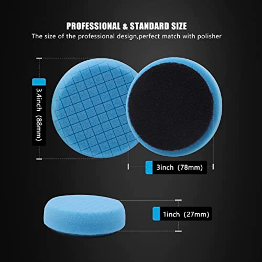 20pcs 3inch 80mm Car Foam Poli - Car Cleaning Brush ulasan dan harga