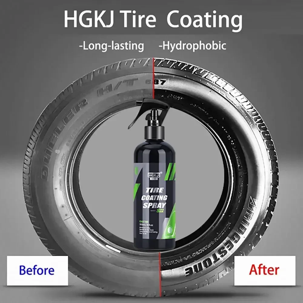 HGKJ S22 Car Tire Gloss Spray, - Tire Shine Spray Sealant ulasan dan harga