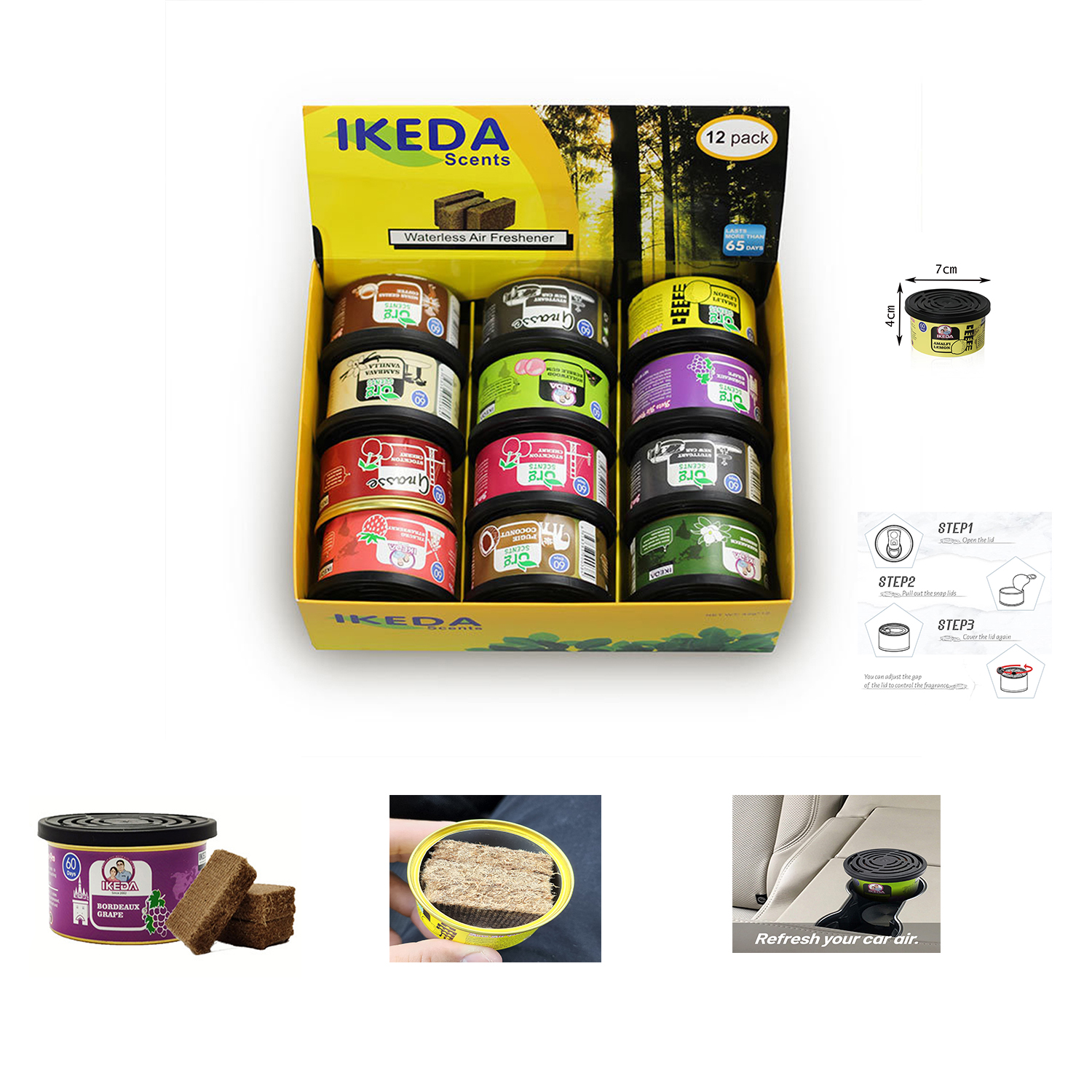 Car Air Fresheners:  Lemon Sce - Odor Eliminator Car ulasan dan harga