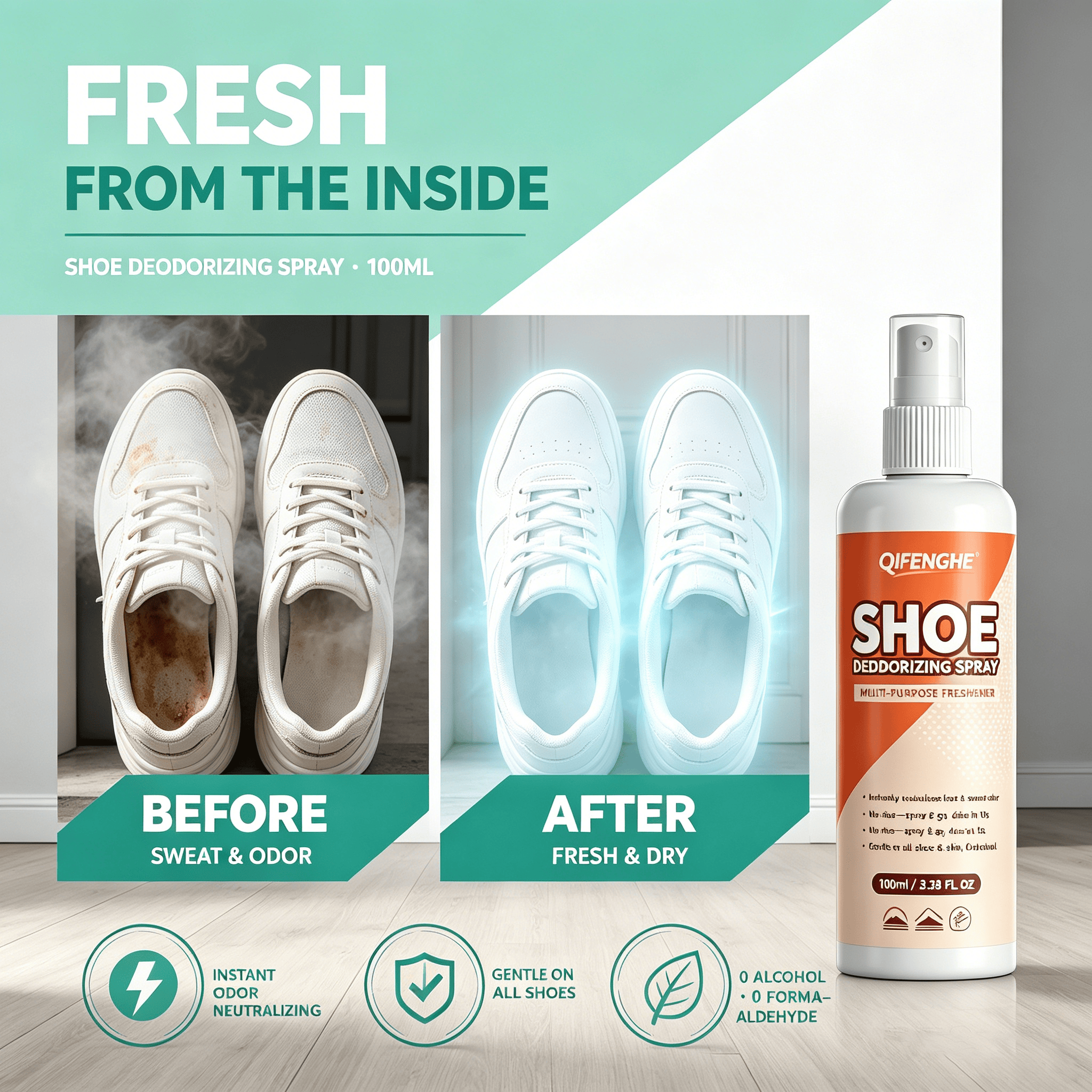 Shoe Deodorizer Spray 100ml –  - Odor Eliminator Car ulasan dan harga