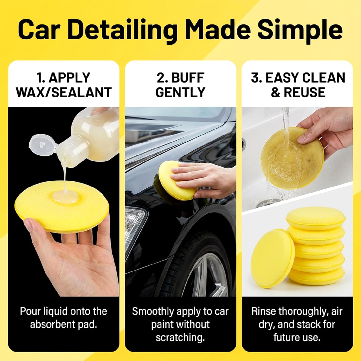 Foam Applicator Pads 4 Inch 12 - Wax Applicator Pad ulasan dan harga